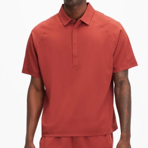 ຂາຍສົ່ງ Polyester Lightweight Custom Raglan Sleeve Workout Plain Gym Polo T Shirts For Men