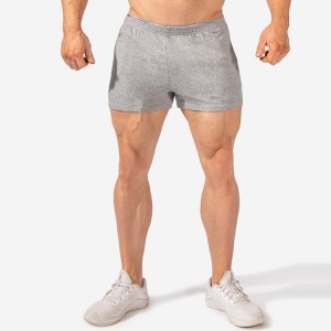 Mórdhíol Bog 100% Cotton Drawstring Waist Workout Gníomhach Spóirt Shorts For Men