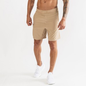Ниски цени Лятно облекло Персонализирано лого Мъжки памучни спортни шорти за фитнес с джобове