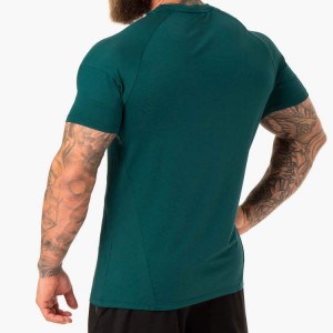 لوگوی سفارشی بدنسازی پلی استر تی شرت بدنسازی ساده تناسب اندام برای مردان