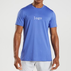 T-shirt sportive di ginnastica atletica persunalizata in poliester di alta qualità per l'omi