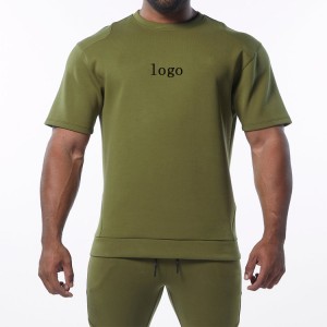 Harga Kilang Ringan Leher Kru Senaman Biasa T Shirts Logo Tersuai Untuk Lelaki