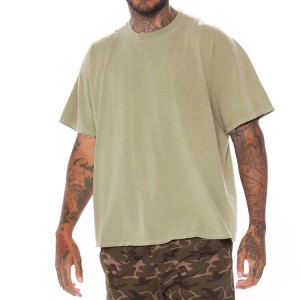 Kualitas Tinggi 100% Cotton Crew Neck Plain Sports Workout Oversized T Shirts For Men