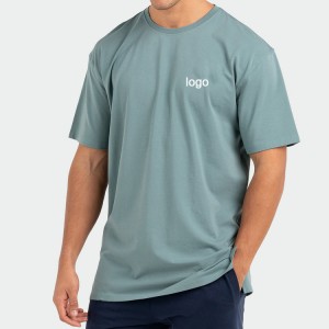 100% Cotton Plain Crew Neck Blank Oversize T Shirt Custom Logo Printing For Men