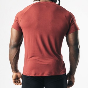 Fitness Gym Custom Workout Sports Running Men Slim Fit T Shirts ការបោះពុម្ពផ្ទាល់ខ្លួន