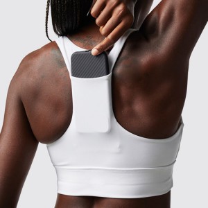 Reggiseno di yoga sportivo push-up con ruche frontale in tasca posteriore di alta qualità per e donne