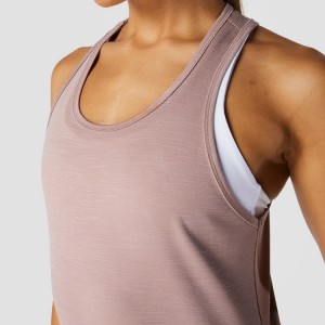 Kecergasan Blank Sports Blank Mesh Back Custom Yoga Gym Tank Top Untuk Wanita