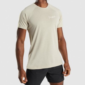 Wholesale Breathable Sports T Shirts Men Plain Cotton Polyester T Shirts Letšoao la tloaelo