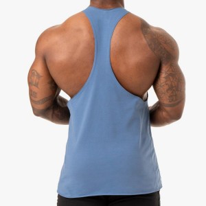Hot Sale Cotton Muscle Building Gym Stringer Custom Logo Sports Tank Top For Men