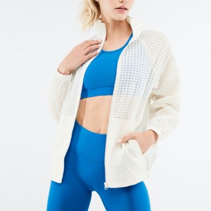 Fashion Design Active Wear Mamafa 100% Polyester Breathable Full Siiper Women Sports Jaket