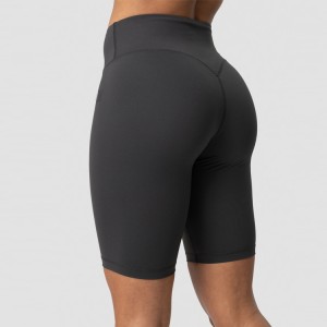 Pantallona të shkurtra biçikletë për femra për ushtrime me printim të shtrirë me bel të lartë V në formë Yoga Fitness