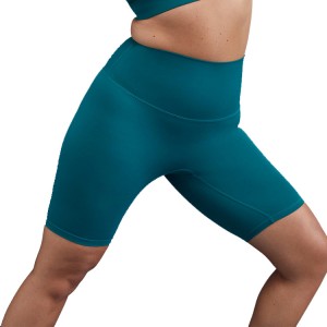 Custom Stretch Ingen främre söm hög midja Kvinnor Kompression Yoga Fitness Biker Shorts