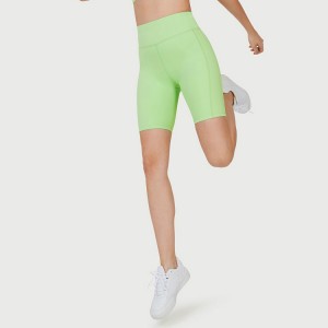 ក្រុមហ៊ុនផលិតរបស់ប្រទេសចិន Four Way Stretch Custom High Waist Yoga Biker Shorts for Women