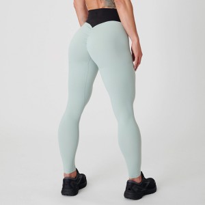 Leggings de Yoga taille haute pour femmes, collants de gymnastique à Compression avec blocs de couleurs