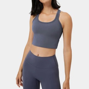 Нестандартний спортивний одяг, легкий, що відводить піт, гоночна спина для йоги, укорочена безрукавка для жінок