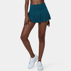 Wholesale Custom Logo High Waist Side Pocket Pleated Tennis Skirts na May Lining