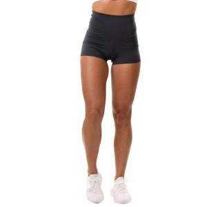 Høykvalitets fireveis stretch-tilpasset utskrift Høy midje Yoga Booty Shorts for kvinner