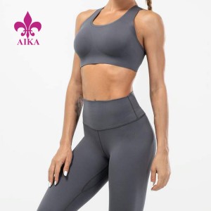 Sostenidor esportiu de ioga d'alta qualitat amb el logotip personalitzat d'estirament de quatre vies per a dones amb ganxo