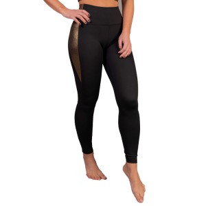 Engros Workout Contrast Gold Tights Høy midje Gym Yoga Legging bukser for kvinner
