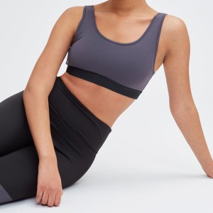 Sostenidor esportiu de ioga per a dones d'alta qualitat amb bloc de colors estirable Impressió personalitzada