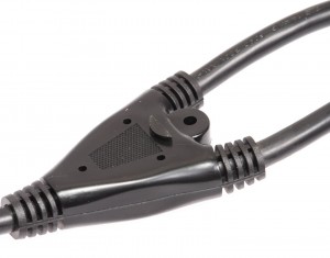 Kabel C14 kanggo C13 Splitter Power Cord - 15 Amp