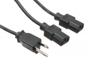 Cable de alimentación divisor NEMA 5-15 a C13 – 10 A – 18 AWG