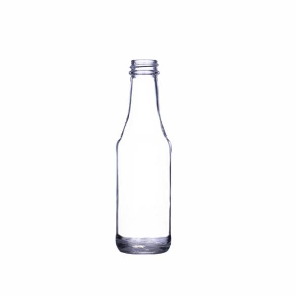 300ml Sleek Glass Juice Bottle with Metal Lid Manufacturer Factory