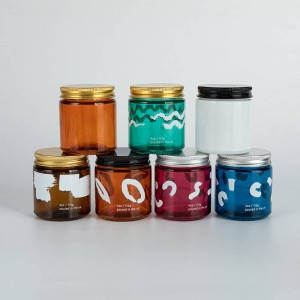 4oz Colorful Bath Salt Cosmetic Glass Storage Jars