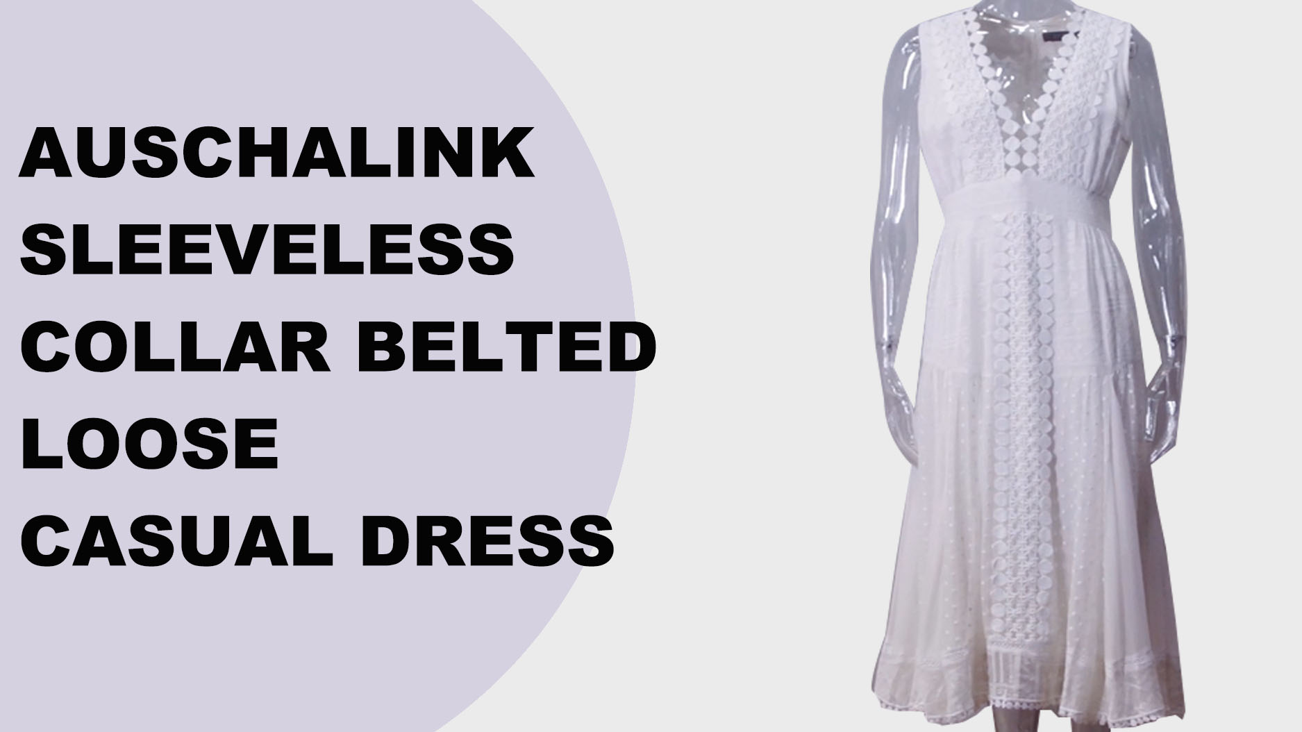 Najbolja ležerna ljetna haljina bez rukava s visokim strukom s v-izrezom