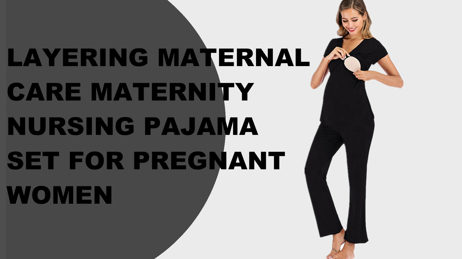 Bedste Gravide Kvinder Layered Barsel Sygepleje Pyjamas Sæt Graviditet Amning Nattøj Leverandør