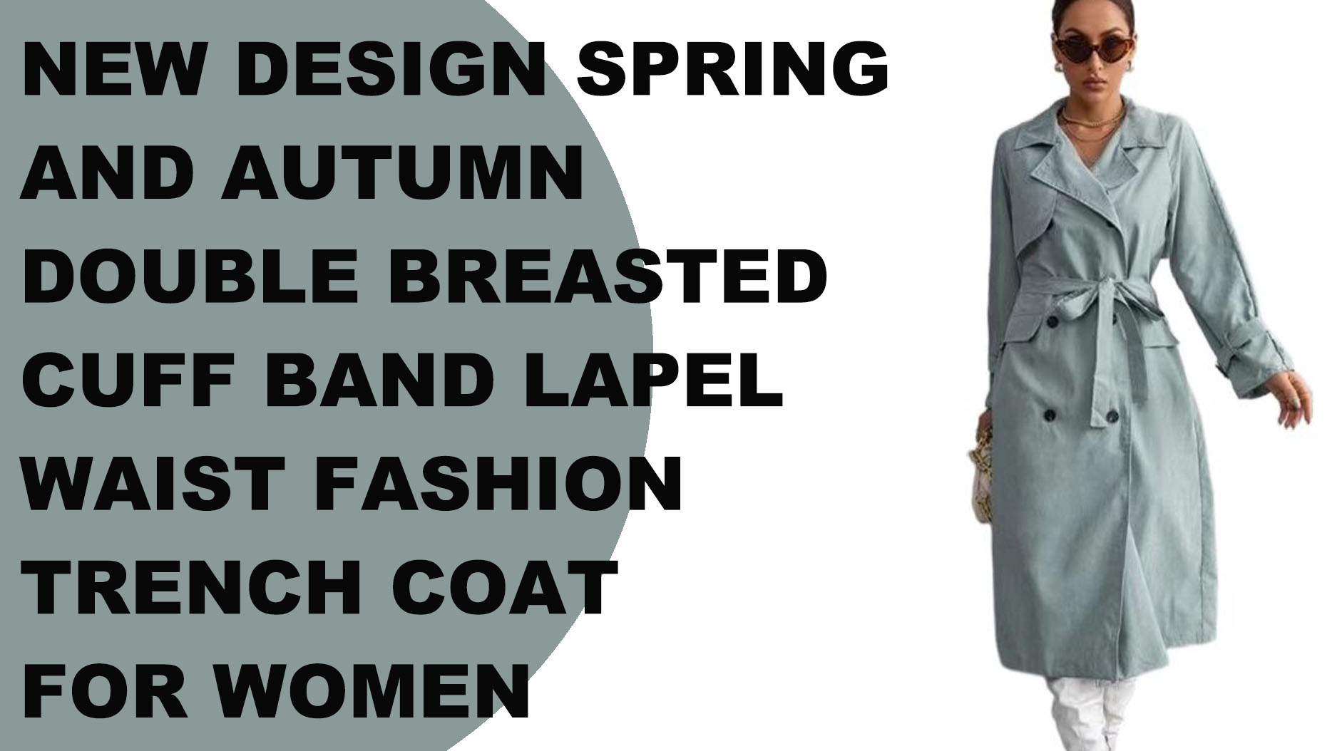 Design zweireihiger Trenchcoat für Damen