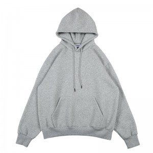 360g Solidus Color Padded Oversize Couple Hoodie