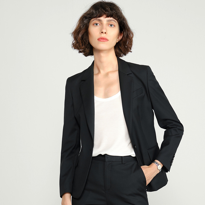 Traje de chaqueta de oficina de trabajo informal para mujer a medida