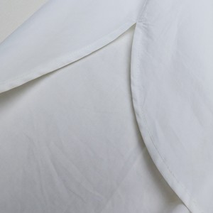 흰색 긴 소매 싱글 브레스트 슬리밍 미디 드레스