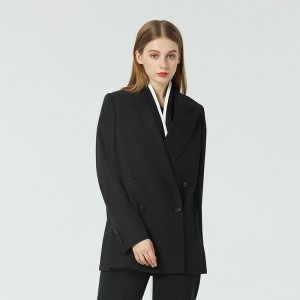 Black Casual Professional Work Blazer Trousers 2 Piece Suit