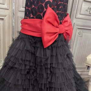 Black Fishtail Mesh Cake Western Party Wear Dresses Suppliers