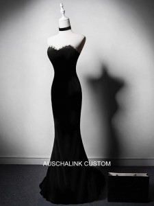 Производител на дамски рокли с кадифени диаманти от черно злато