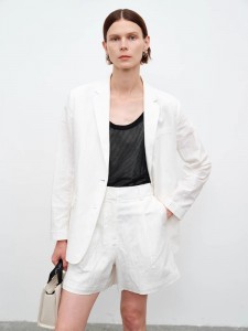 Բամբակյա և սպիտակեղենի China Blazer Shorts Outfit Factory