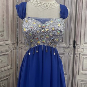 Blue Beads Sequin kleidid Naiste peofirmad