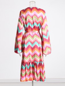 Colorblock Print ຊື້ Dresses Designer ຂາຍ Pricelist