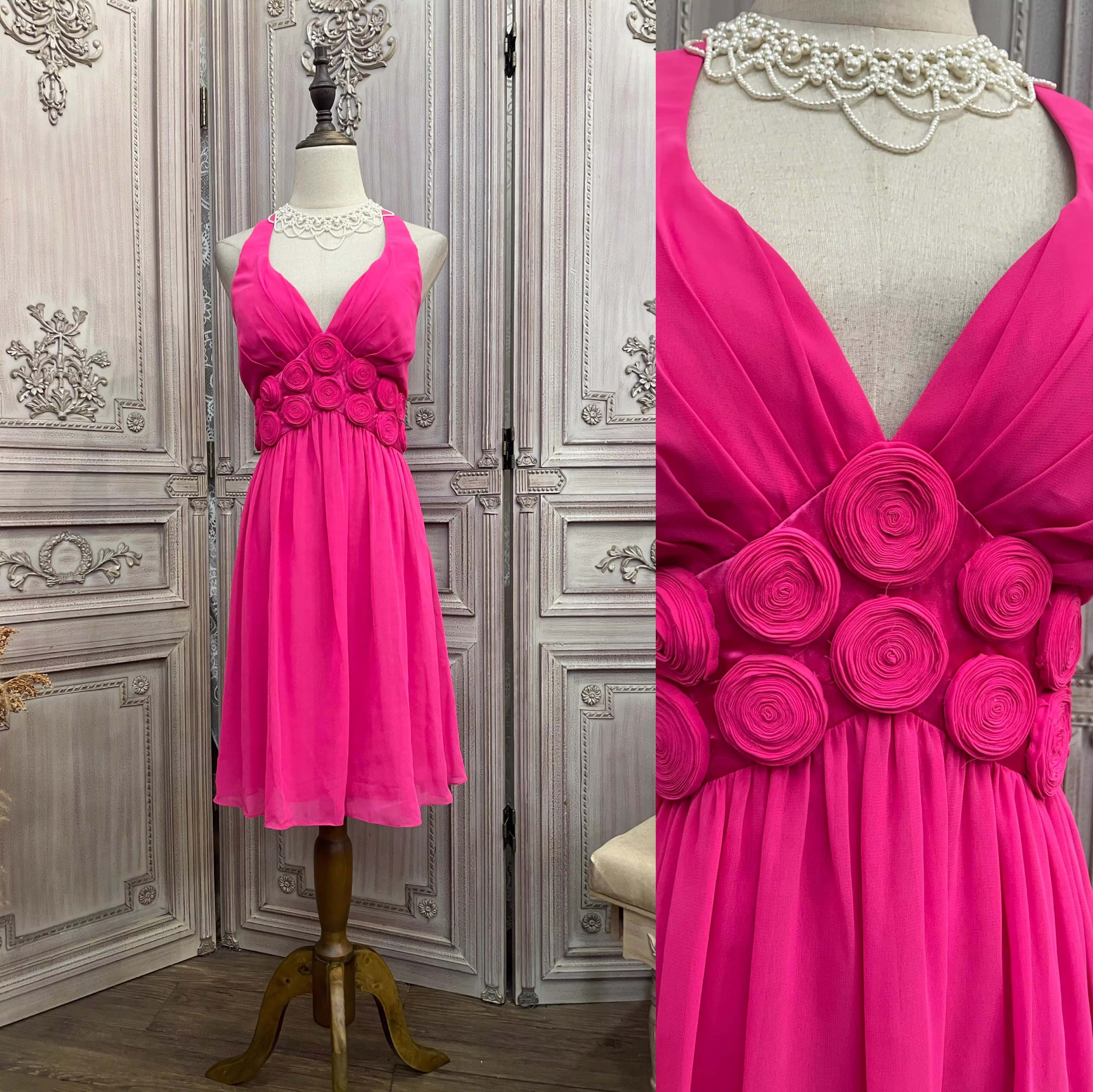Šifonové květinové vysoce kvalitní společenské šaty pro ženy