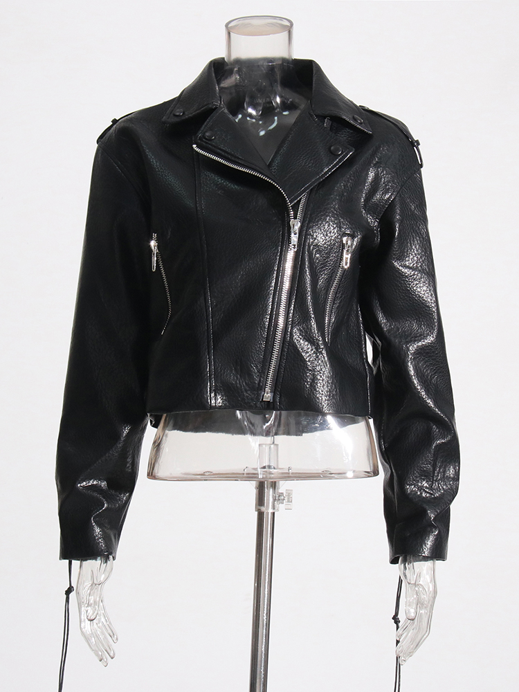 Jackets Custom Leather Casual Bi Logo