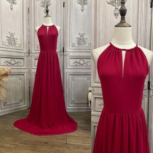 Individualizuotos šilkinės ilgos suknelės gamintojas