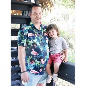 Camisas estampadas hawaianas personalizadas Fabricante de pantalones cortos de playa