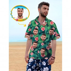 Camisas estampadas hawaianas personalizadas Fabricante de pantalones cortos de playa