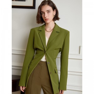 Ženski zeleni blazer po meri