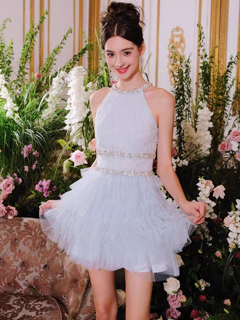 Crystal Diamond Chain Princess Pleated Mesh Cake Dress Վաճառող