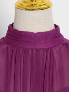 ຜູ້ຂາຍ Vintage Ruched Chiffon Midi Dress