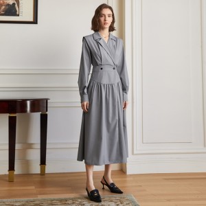 Grey Shirt Midi Dress Mace
