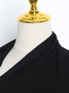 Áo len thiết kế thời trang áo len đen Off Shouder